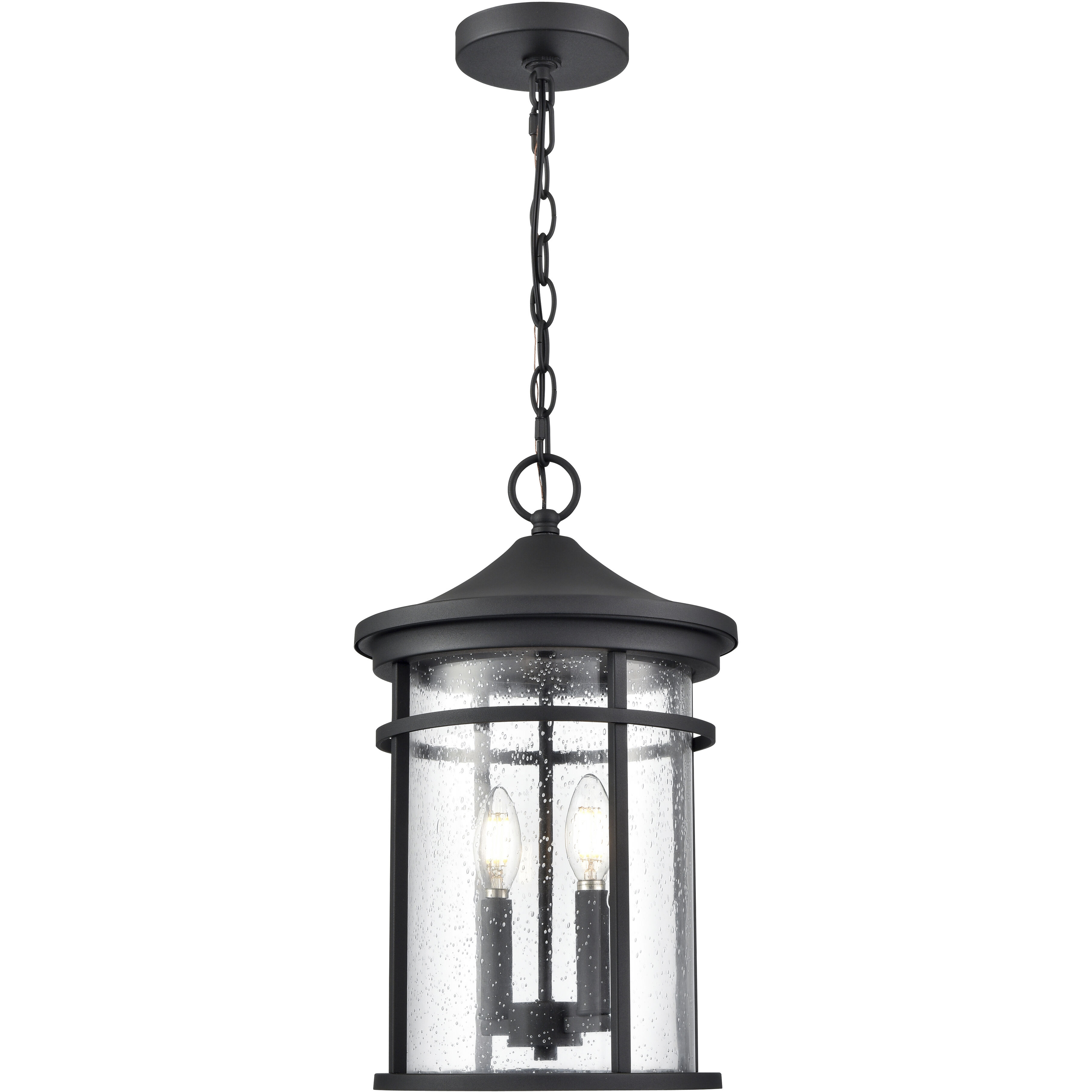 Namath 2 Light 10.5 inch Textured Black Outdoor Hanging Lantern